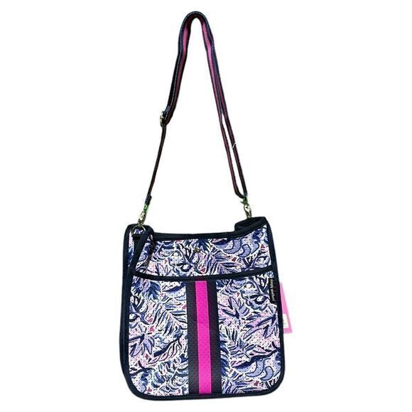 NWT Simply Southern Neoprene Leaf Print Large and Mini Crossbody Purse Set - Picture 2 of 8